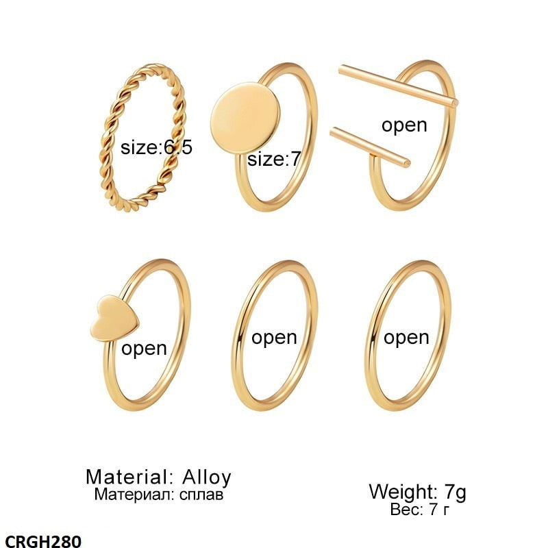 6 Midi Rings